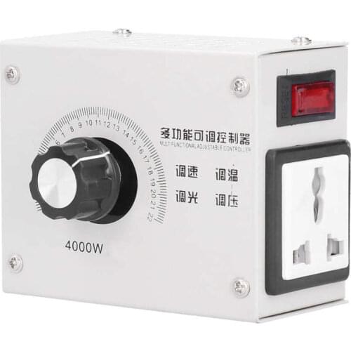 SCR Voltage Regulator AC 220V 4000W Dimmers Motor Speed Controller High Power Thyristor Electronic Voltage Controller