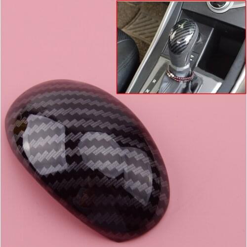ABS Carbon Fiber Style Car Interior Gear Shift Lever Knob Cover Trim Fit for Hyundai Elantra 2011 2012 2013 2014 2015 2016