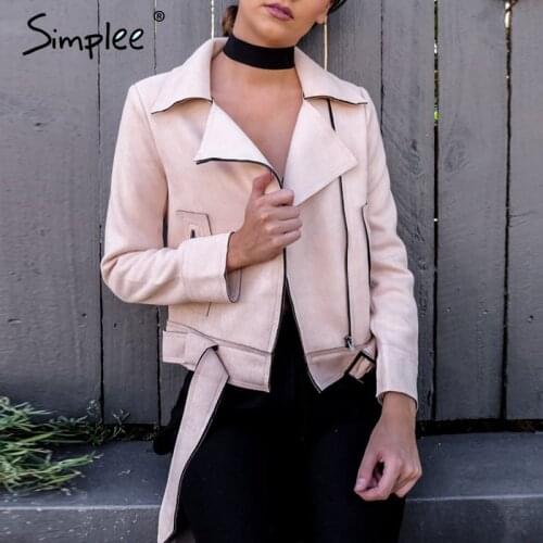 SIMPLEE Women's Suede Jackets