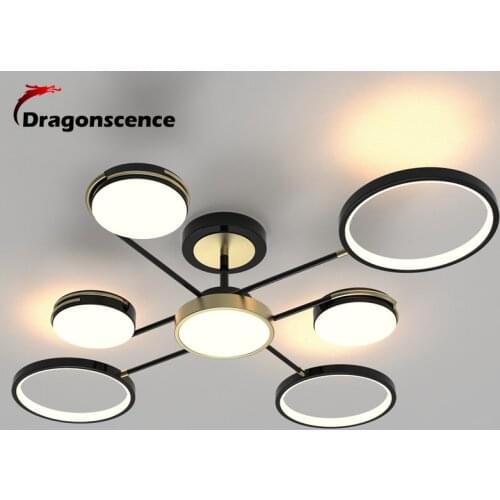 Dragonscence Modern Nordic Black&golden Chandelier Lighting Luxury Chandeliers Home LED Lighting Indoor dimmable lamp Fixtures