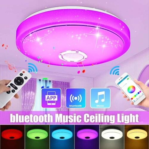 Modern RGB LED home lighting 36W 72W APP Bluetooth music light bedroom light intelligent ceiling light + remote control 72862