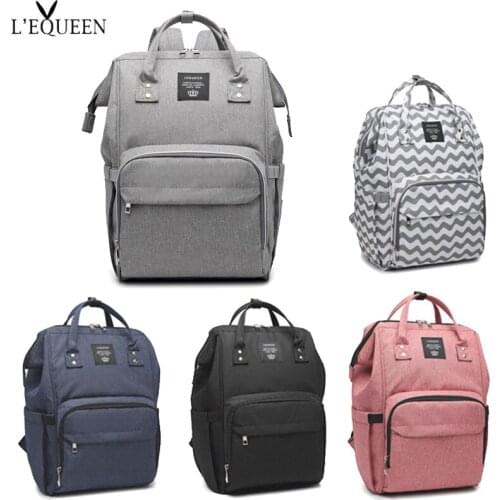 Lequeen Maternity Diaper Bag Backpack Nappy Bag Brand Mummy bag Large Capacity Baby Bag Nursing Bag for Baby Care