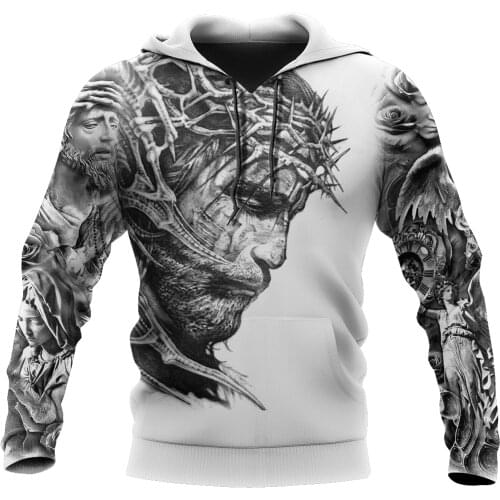 Mens Hoodie Premium Christian Jesus 3D All Over Printed Unisex Sweatshirt For Men/women Autumn Casual Pullover Zipper Streetwear