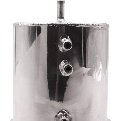 Universal Aluminium Fuel Swirl Tank Surge Pot 1.3L Mirror Polished