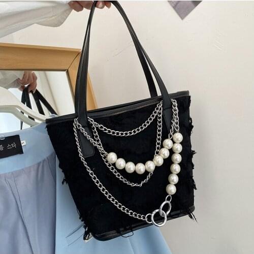 High-quality Canvas Bag Female High-capacity 2021 New Trendy Fashion All-match Student Commuting To Class One Shoulder Tote Bag