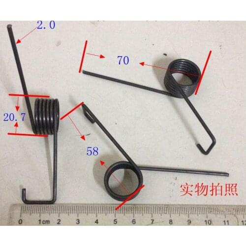 High quality 2pairs/lot 2.0*20.7*70mm 6circle Steel torsion spring Hardware springs Rotating spring
