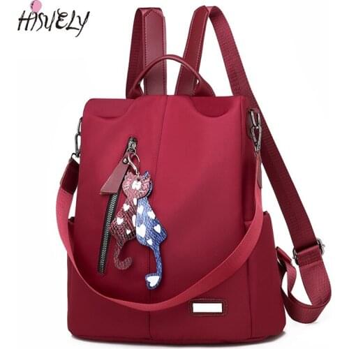 HISUELY Fashion Bohemia Women Shoulder Bag PU Leather Travel Backpack High Quality School Bag for Girl Sac a Dos Feminina BG926B