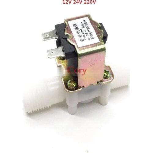 1PC Plastic Solenoid Valve 12V DC / 24V DC / 220V AC Electric Magnetic Water Control Valve Switch NC NO 1/2'' DN15 Male