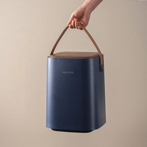 10L Press Type Trash Can Light Luxury Living Room Creative Waste Basket with Lid Nordic Kitchen Bathroom Toilet Refuse Bin