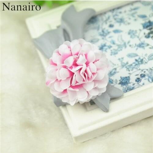 50 Pcs 4.5cm Daisy Mini Artificial Silk Rose Flowers Heads For Wedding Decorative DIY Scrapbooking Cheap Fake Flower Kiss Ball