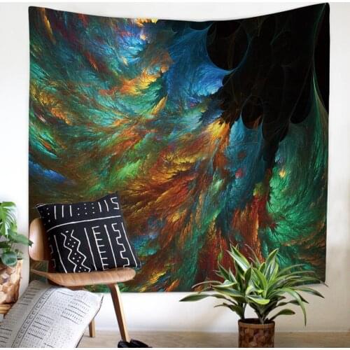 Abstract Art Watercolor Tapestry Large Size Square Wall Hanging Living Room Decor Multifunctional Bed Sheet Picnic Cloth