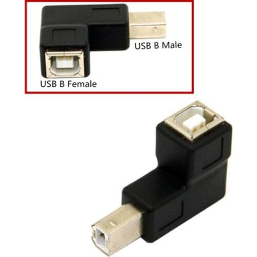USB 2.0 B female to 90 angle B male printer Adapter
