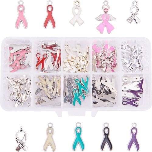 Ribbon Bow Knot AlloyBaking Finish Pendant Accessories DIY Bracelet Pendant Jewelry Handmade Materials Wholesale