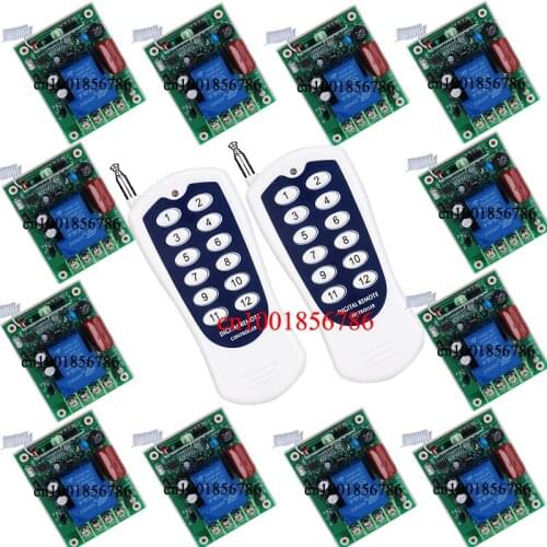 AC220V 3000W RF Wireless Remote Relay Control the wall switch remote control For light smart home