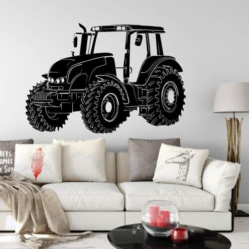 Large Tractor Truck Farm Wall Sticker Kids Room Bedroom Tractor Car Farmhouse Wall Decal Playroom Vinyl Decor