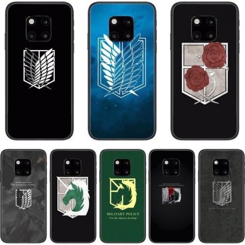 Anime Titan Phone Case For Huawei mate 30 10 20 40 Lite Smart Z Pro Black Etui 3D Coque Painting Hoesjes case