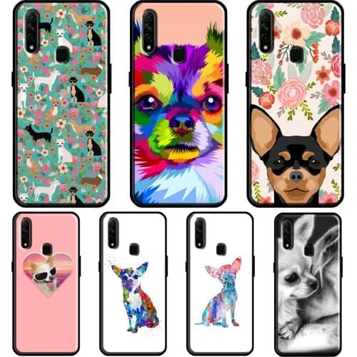 Chihuahua Face Floral Dog For OPPO Find X3 Pro A5 A9 A53 A31 2020 A1K A3S A5S A15 A52 A72 A83 A91 F5 Reno 2 Z Case