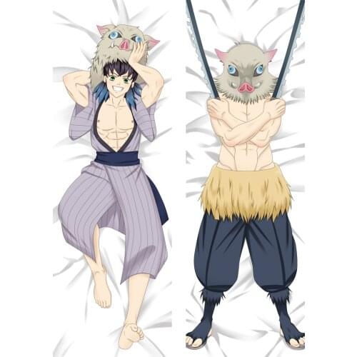 Demon Slayer: Kimetsu no Yaiba Hashibira Inosuke Cosplay Dakimakura Pillow Case Hugging Body Props Pillow Cover