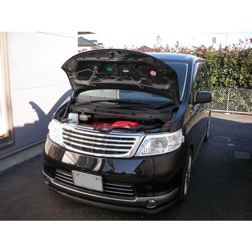 For 2005-2010 Nissan SERENA C25 Front Hood Bonnet Gas Struts Lift Support Shock Damper Carbon Fiber