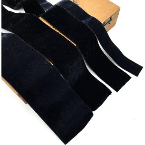 2Yard 20mm 32mm 38mm 50mm Black Stretch Elastic Velvet Ribbon Single Face Velour Webbing for Headband Apparel Sewing Accessories