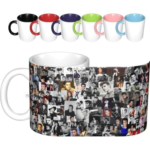 Elvis Presley Collage Ceramic Mugs Coffee Cups Milk Tea Mug Elvis Elvis Aaron Collage Mosaic Music King Roll Country Blues