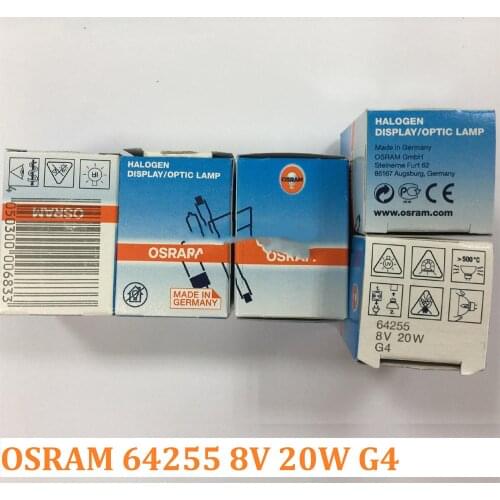 For 3pcs OSRAM 64255 8V20W Halogen Bulb,8V 20W G4 Lamp,ZEISS LEICA Microscope Projection Microplate Reader Light