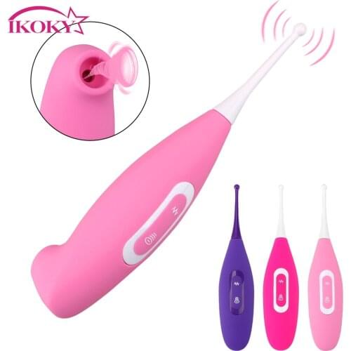 IKOKY Tongue Vibrating 8 Speeds Clitoris Stimulator Sex Toy for Women Clit Sucker Vibrator Nipple Sucking 2 in 1 G-Spot Vibrator