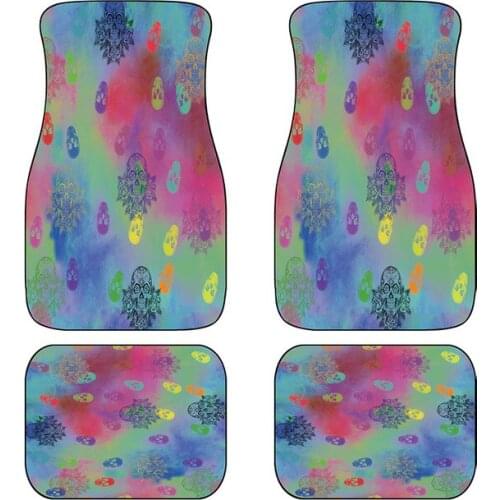 Aimaao Colorful Swirl Custom Ethnic Tribal Tie Dye Rainbow Design Car Floor Mats For Honda Civic Bmw Passat B8 B5 G30 E46 B7