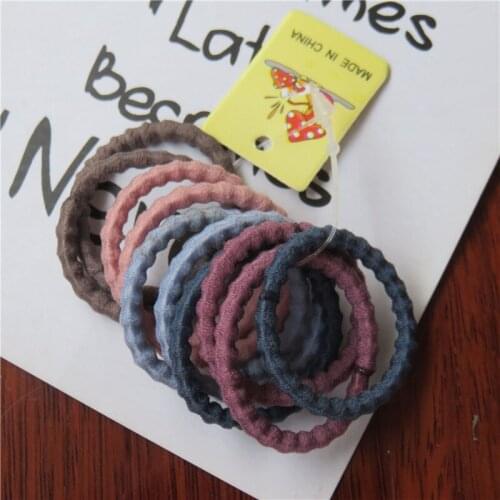 10PCS/1SET Pretty 3CM Colourful Elastic Hair Bands For Girls Handmade Hair Scrunchy Kids Creative Hair Accessories For Women