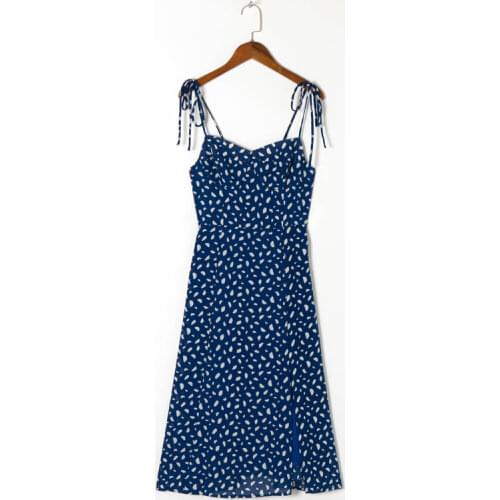 Summer Womens Casual Printed Slim Sling Dress