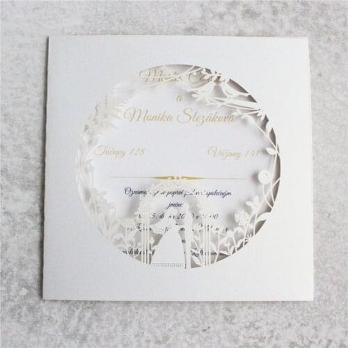 Sweet romance invitation card with soft pink envelope 50pcs