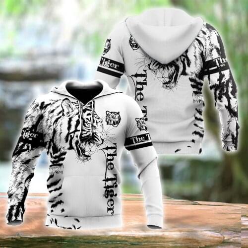 Beautiful Tiger Tattoo 3D All Over Printed Men Hoodie Unisex Casual zipper Pullover Streetwear sudadera hombre DW0447