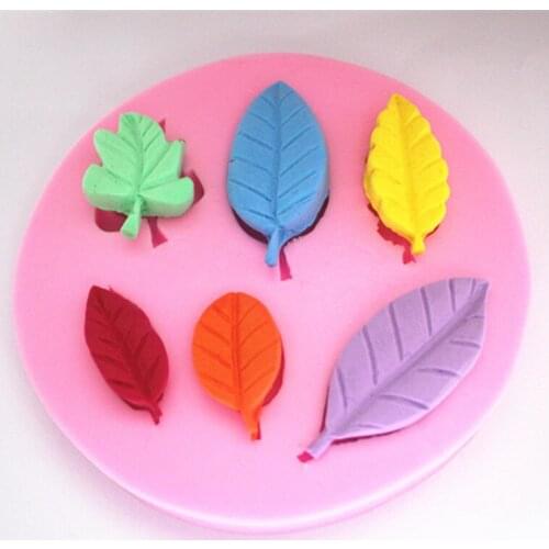 New Leaf fondant cake molds soap chocolate mould for the kitchen baking cake tool FM011