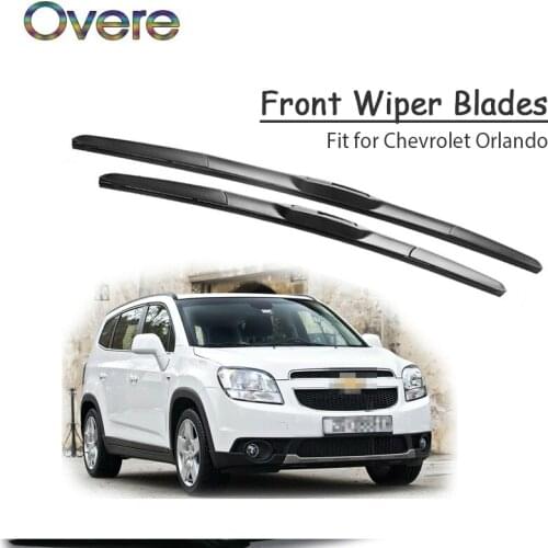 Overe 1Set Rubber Car Front Wiper Blade Kit For Chevrolet Orlando 2015 2014 2013-2010 Chevy Windscreen Original Accessories