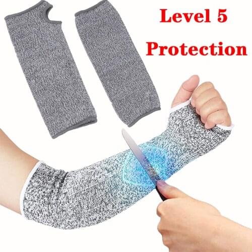 Cut Resistent Gloves Level 5 Protection Anti-cut Fingerless Gray Gloves HPPE Wearable Durable Winter Warm Safety Work Gloves
