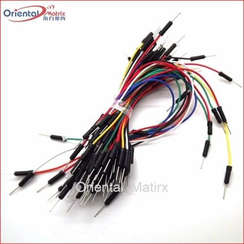 65pcs/lot Jump Wire Cable Male To Male Jumper Wire For Breadboard
