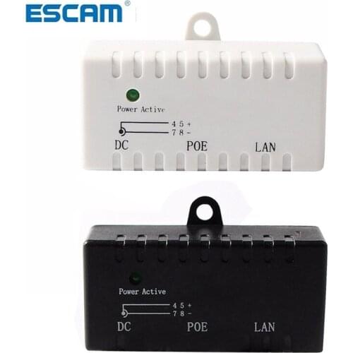 Poe Splitter Poe Injector Rj45 Dc 5.5Mm x 2.1Mm Input Passive Poe Injector Splitter Adapter Connector For Ip Network Camera