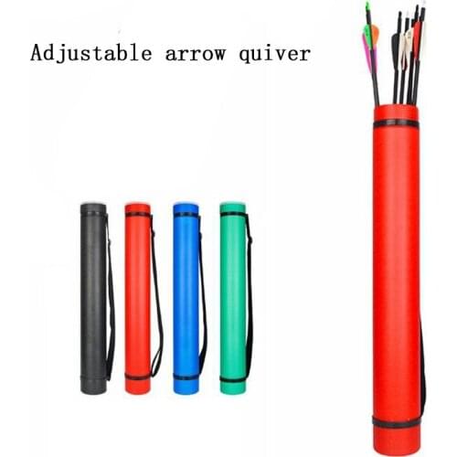 25-40 inch Adjustable Telescopic Arrow Quiver Plastic Arrow Tube Holder Arrows Back Shoulder Case Hunting Accessories