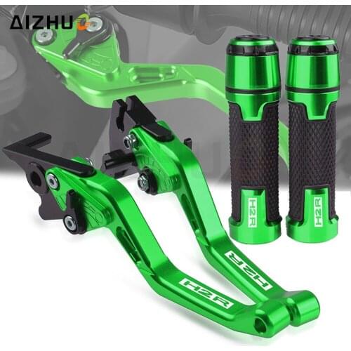 H2R CNC Brake Clutch Levers FOR KAWASAKI H2 H2R 2015-2016 Motorcycle Handlebar Handle 7/8'' 22MM Hand Grips Accessories H2R Logo