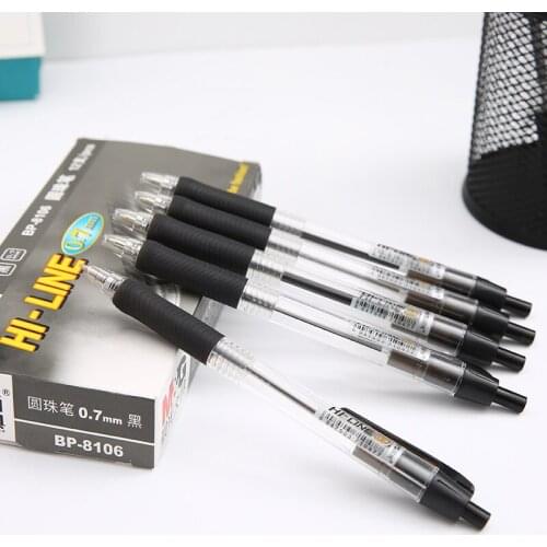10PCS M&G Ballpoint Pen 0.7mm BP8106 Push Ballpoint Pen Office Supplies Examinations Of Students Ballpoint Pen