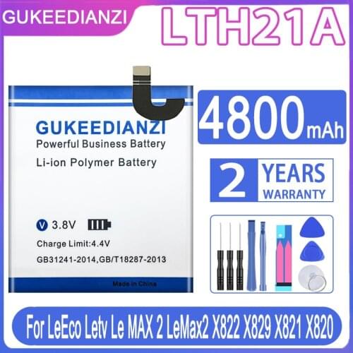 GUKEEDIANZI Replacement Battery LTH21A 4800mAh For LeEco Letv Le MAX 2 LeMax2 Le MAX2 X822 X829 X821 X820
