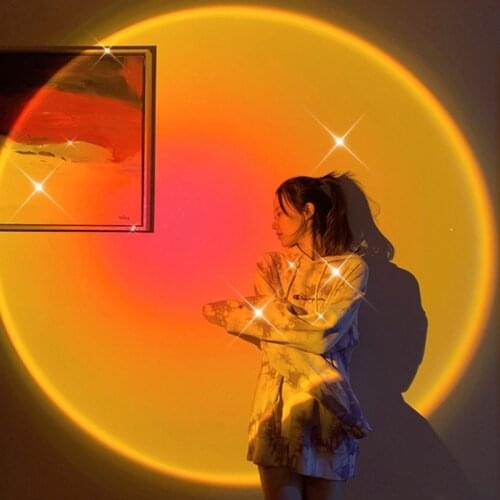 Special Sunset Projection Romantic Projector Led Light Rainbow Beautiful Night Light for Living Room Bedroom C66
