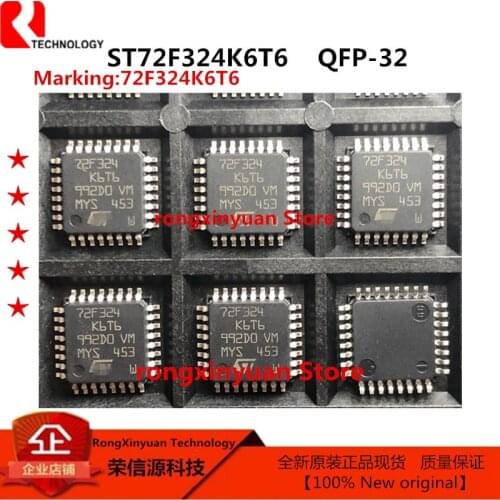 ST72F324K6T6 72F324K6T6 QFP-32 ST72F324 8-BIT MCU WITH NESTED INTERRUPTS, FLASH, 10-BIT ADC, 4 TIMERS, SPI, SCI INTERFACE New
