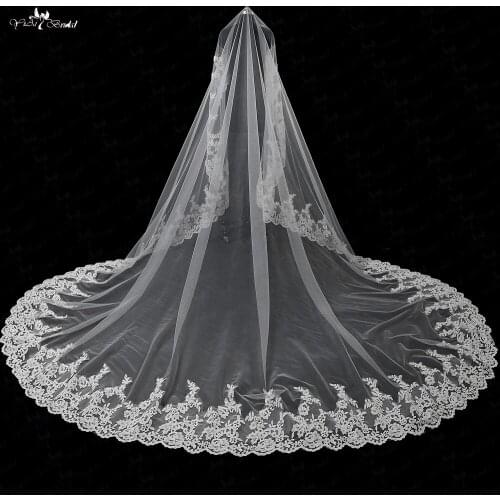 LZP039 Lace Edge Beaded Headdresses Wedding Veil