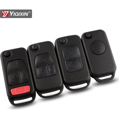 YIQIXIN 1/2/3/4 Button Flip Folding Replacement Remote Car Key Shell For Mercedes Benz W168 W124 W202 W203 A C E ML C CL S SL SE