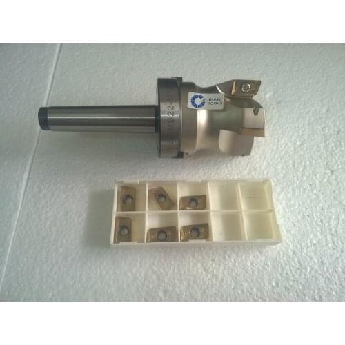 1pc Face Mill arbor MT2-FMB22-45 1pc BAP400R 50-22-4T Right Angle Shoulder Face Mill Head 10pcs carbide Insert APMT1604PDER