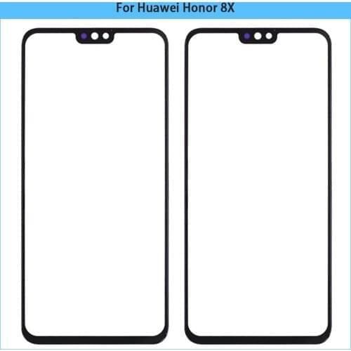 10PCS 6.5'' Front Panel Glass For Huawei Honor 8X LCD Front Glass Outer Glass Cover Panel Replacement ( No Touch Screen )