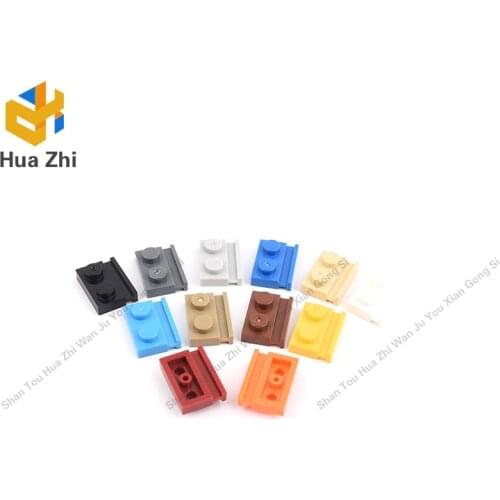 10PCS 32028 Plate Special 1 x 2 with Door Rail Building Blocks Parts MOC LEGO DIY Education Build Toys TECHNIC Brick