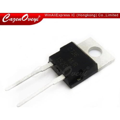 10pcs/lot MUR1520CT MUR1520G MUR1520 U1520 TO-220-2 200V 15A new original In Stock