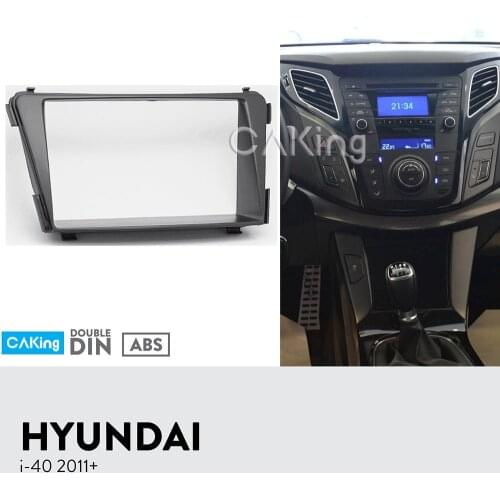 Double Din Car Fascia Radio Panel for 2011+ HYUNDAI i-40 i40 Dash Kit Install Facia Plate Cover Bezel Adapter Trim Console